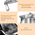 Miniatyrbillede 3 af 5: Manuel citruspresser i aluminium - 21,5*12,5*9,5 (H) cm - 304 rustfrit stål - med ergonomisk håndtag - til presning af citronsaft
