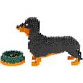 Miniatyrbillede 5 af 5: Mikro Byggeklodser Mini Kæledyrs Byggelegetøj Klodser til børn Dachshund 6 x 3 x 4 inches