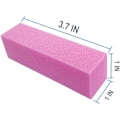 Miniatyrbillede 2 af 5: 10 stk. neglebufferblok til akryl- og naturnegle, fingerspidsglanspoleringssæt, professionel manicurepoleringsbuffer, bulk medium grit (pink)