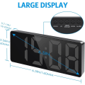 Miniatyrbild 2 av 5: Digital väckarklocka, sängbordsväckarklocka med stor LED-display, icke tickande USB/batteridriven väckarklocka