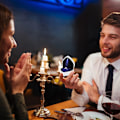 Miniatyrbillede 4 af 5: Ringæske med LED-lys Smykkegaveæske Forlovelsesbryllupsring Etui til frieri Forlovelse Bryllup (Hvid)