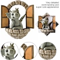 Miniatyrbilde 3 av 5: Hagegnom Ornamenter Resin Drage Statue Skulptur Miniatyrhus Utendørs Dekorasjon