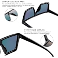 Miniatyrbilde 3 av 4: Oversized firkantede solbriller Mote siamesisk linse stil Flat Top Shield Shades unisex Pink