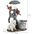 Miniatyrbillede 5 af 5: LED Solcelle Lys Kanin Kat Dyr Skulptur Harpiks Statue Lampe Have Ornament