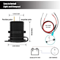 Pikkukuva 2 / 5: USB-pikalaturi autoon, kaksi QC3.0 USB-porttia, 12V/24V 36W vedenpitävä LED-digitaalisella jännitteenmittarilla moottoripyörään, asuntovaunuun, kuorma-autoon, veneeseen ja muuhun