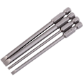 Miniatyrbilde 1 av 5: 4 stk magnetiske skrutrekkere i stål S2 med flatt hode, 1/4\" 100 mm