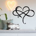 Miniatyrbild 4 av 5: Infinity Heart Väggdekor Metall Väggkonst, Järnkonst Dekoration Present, Evig Kärlek Väggskulptur för Hem Sovrum Vardagsrum