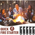 Miniatyrbilde 5 av 5: 10-pakke Flint Fire Starters med nøkkelring for overlevelsesboringer, nødstilfeller, camping, backpacking, fotturer, jungeleventyr, jakt