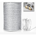 Pikkukuva 1 / 5: Hopeanvärinen metallinen organzaohut nauha - 3mm x 975m (875 jaardia) - lahjapaketointiin, DIY-ompeluprojektiin, kimppuihin, kakunkoristeluun