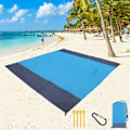 Miniatyrbild 1 av 5: Strandfilt, Sandfri Vattentät Strandmatta Snabbtorkande Lätt Bärbar Överdimensionerad Picknickmatta