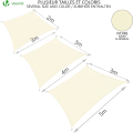 Miniatyrbillede 5 af 5: Rektangulær skygge sejl vandtæt UV beskyttelse 95% polyester resistent og åndbar til have terrasse med reb 3x4m beige