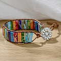 Miniatyrbillede 3 af 5: 7 Chakra armbånd til kvinder med ægte sten læder wrap helbredende perle armbånd kvinder mænd Boho venskabssmykker