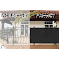 Miniatyrbillede 2 af 5: Balkon Privatlivs Skærm Beskyttelse Privatlivs Skærm (HDPE) 0,9 x 6m til Udendørs Have med Balkon, Sort