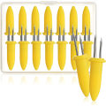 Miniatyrbillede 1 af 5: 16x Majskolber Spyd med Rustfrit Stål Pins, Rustbestandig - Genanvendelige Majsspyd - Grill (16 Pakke - Majs)