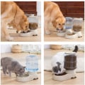 Miniatyrbillede 4 af 4: Automatisk vand- og foderdispenser til kæledyr, automatisk drikke- og foderautomat til kat/hund/kæledyr 3,8L x 2 stk.