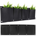 Miniatyrbillede 1 af 5: 4 Lomme Havemur Hængende Planter Horisontal Blomst Plante Hængende Planter Gropose 100 X 30 cm
