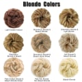 Miniatyrbild 5 av 5: 1 st Messy Hair Bun Hair Scrunchies Extension Curly Wavy Messy Syntetisk Chignon för kvinnor Updo Hairpiece Light Golden Auburn##