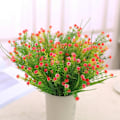 Miniatyrbillede 3 af 5: Kunstige Blomster Babysbreath Falsk Buket 6 Bundt Falske Planter Bryllup Brud Buket Udendørs Hjemmekontor (rød)