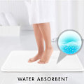 Miniatyrbillede 4 af 5: Memory Foam Bademåtte Skridsikker Absorberende Super Hyggelig Fløjls Badeværelse Tæppe til badeværelse White 17" X 24"