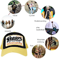 Pikkukuva 3 / 5: Baseball-lippis, verkkolippikset, unisex, kirjailtu kirjainpaikka, rento lippikset, hip hop -aurinkolippikset Yellow