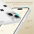Miniatyrbillede 2 af 5: Etui til iPhone 14 Plus, Bling Glitter 3D Sløjfe Telefon Etui Sødt Glitrende Krystalklart Slankt Blødt Holdbart Beskyttelsescover Black iPhone 14 Plus