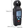 Pikkukuva 2 / 5: Anemometri, AM600 Herkkä Digitaalinen Anemometri Tuulennopeusnopeusmittari Lämpömittari Taustavalaistulla LCD-mittarilla