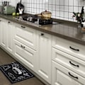 Miniatyrbilde 5 av 5: 20 stk. sorte aluminiumskapdør skuffhåndtak håndtak håndtak skap garderobe dør bueformet trekkhåndtak (96mm)
