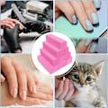 Miniatyrbilde 5 av 5: 10 stk neglebufferblokk for akryl- og naturnegler, fingerneglskinnende buffersett, profesjonell manikyrpoleringsbuffer bulk medium grit (rosa)