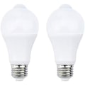 Miniatyrbilde 1 av 5: 12W E27 PIR Infrarød LED-pære med bevegelsessensor Automatisk på/av A60 220V 1200lm Tilsvarende 120W Halogen, (2-pakning, Varm hvit 2700k