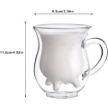 Miniatyrbilde 2 av 5: Dobbeltvegget glasskopp Søte kaffekrus Dobbeltveggede isolerte glass Klart kalvekopp Kaffe kopp
