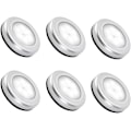 Miniatyrbilde 1 av 5: Innendørs bevegelsessensor nattlys, LED bevegelsessensor batteridrevet lampe for trapper, LED-belysning automatisk PÅ / AV 3M lim White light 6pc