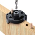 Miniatyrbilde 1 av 5: Vertikal selvjusterende dyveljiggsett, dyvelborguide, 2,75\" aluminiumslegering 3-hulls borbitguide