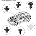 Miniatyrbillede 5 af 5: 100 stk. nitteclips i plast - Universal nitteclips i plast - Clips til bilens kofanger - Fasteners til nitteclips - Udskiftningssæt til nitteclips