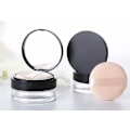 Miniatyrbillede 4 af 5: 2 stk. 20 ml plastik løs pudder kompakt beholder DIY makeup pudder etui med svamp puff, spejl og elastisk mesh si