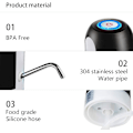 Miniatyrbillede 5 af 5: Vanddispenser Elektrisk Bærbar USB-opladning Vandflaskepumpe (Sort) Black