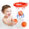 Miniatyrbild 1 av 5: Baby Badleksaker Basketkorg & Mini Bollar Set för Småbarn Pojkar Flickor, Badkar Lekset