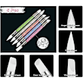 Miniatyrbild 3 av 5: 5 st Silikon Nagelkonst Penslar, Dubbeländad Manikyr Skulpteringspenna, Nagelkonst DIY Dekorationsverktyg Nagelborste Pricknings Salon Verktygsset