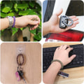 Miniatyrbilde 3 av 5: 6 stk. Retrekkbar håndleddsstropp nøkkelring håndleddsstropp nøkkelring armbånd, fjær elastisk spiral armbånd