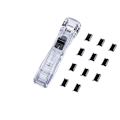 Miniatyrbild 1 av 4: Klämma Dispenser Med 200 Påfyllningsklämmor - Binde- Och Pappersklämmor Set Svart