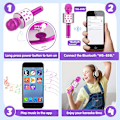 Miniatyrbilde 2 av 5: Trådløs Bluetooth-mikrofon for barn, karaoke-mikrofon for Android/iPhone/iPad/Sony/PC - Beste gaver for 4-12 år gamle jenter/gutter (rosa)