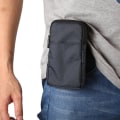 Miniatyrbild 5 av 5: Mobiltelefon midjeväska, crossbody mobiltelefonväska, utomhus rese nylon axelväska, med bältesögla karbinhake Navy blue 9*16.5*3.0CM