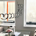 Miniatyrbild 3 av 5: Metall Väggkonst Minimalistisk Abstrakt Vägglinje - 50x18cm - Modern Dekoration Vardagsrum Hem Badrum Kontor Fasad