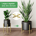 Miniatyrbild 2 av 4: Växtställ, Enkel Stil Metall Växt Hylla, Inomhus och Utomhus Blomkruka Hållare Justerbar Bredd för 20-30cm Krukor (Kruka Ingår Inte)