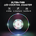 Miniatyrbillede 5 af 5: 6 stk. LED-glasbrikker til drinks, ultratynde LED-glasbrikker lyser op
