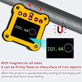 Miniatyrbilde 5 av 5: Dobbelakset digitalt inklinometer, vinkelmåler ±60°, LCD-skjerm med USB-lading