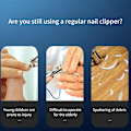 Miniatyrbild 5 av 5: Elektrisk automatisk nagelklippare 2 i 1 Uppladdningsbar elektrisk nagelklippare för pojke och flicka och vuxna Säkra nagelklippare Skadar inte handen (Svart)