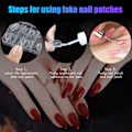 Miniatyrbild 5 av 5: 100 st Falska Nagelspetsar med Förvaringsfodral - Full Cover Coffin Naglar i 10 Storlekar för Nagelsalonger och DIY Nagelkonst, (Mandel, Klar)