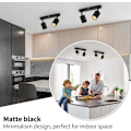 Pikkukuva 3 / 5: LED-kattovalaisin, kattovalaisin pyörivä (ilman lamppua) Black