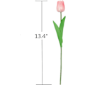 Miniatyrbillede 4 af 5: Kunstige PU-tulipaner 10 stk. Real Touch Kunstige Blomsterbuketter til Hjemmekontor Bryllupsdekoration (Pink)