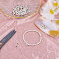 Miniatyrbillede 3 af 5: 100 stk. 5 mm runde afstandsrør til smykkefremstilling, metalafstandsrør sølv glatte runde perler til DIY-fremstilling af armbånd, halskæde, øreringe